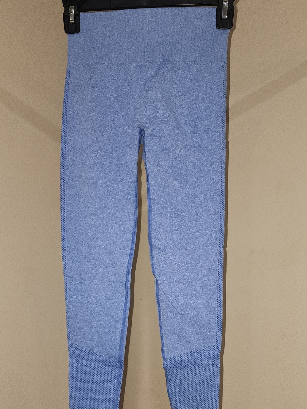 High-Rise Blue Seamless Active Leggings
